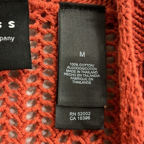 Axcess Rust Knit Cardigan Sweater Short Sleeve size Medium Short Sleeve - Picture 6 of 9